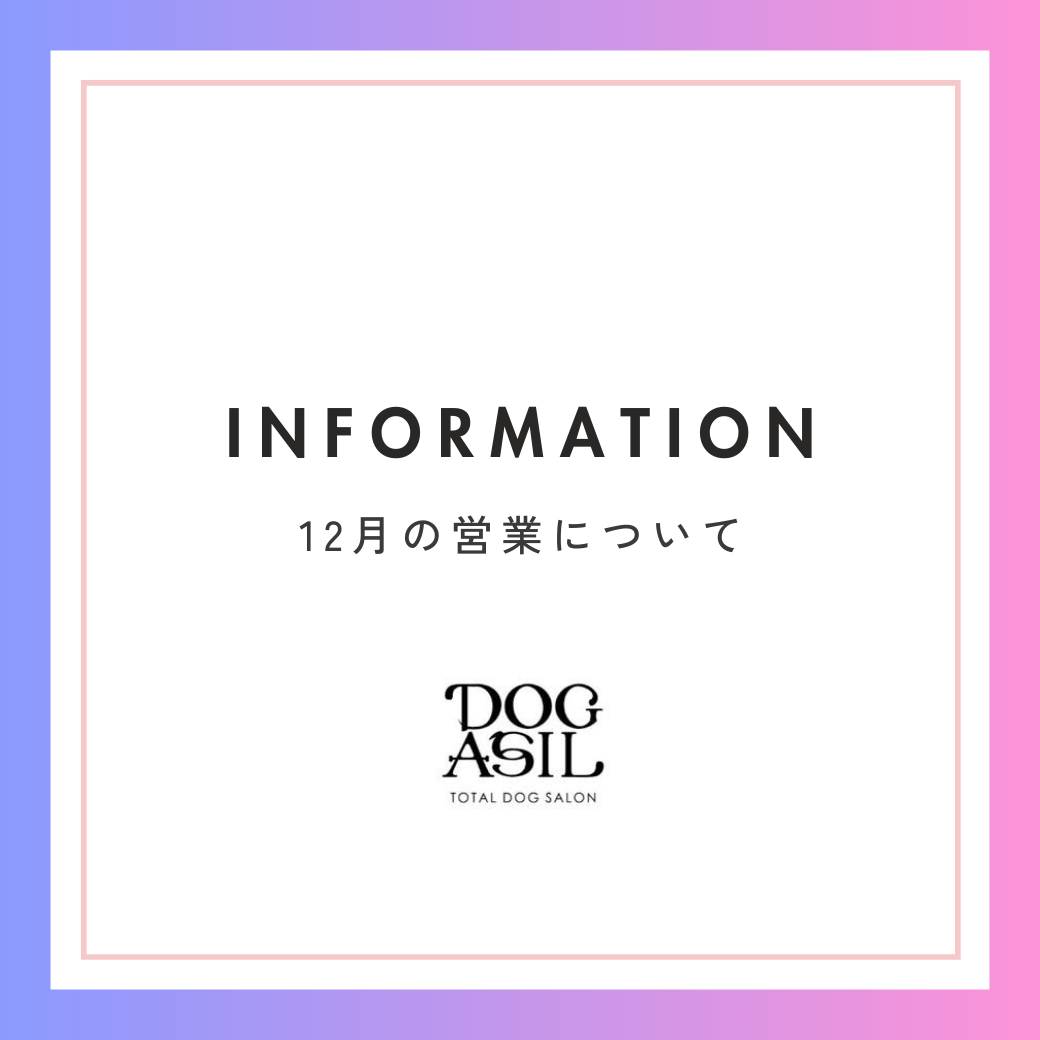 12月の営業について